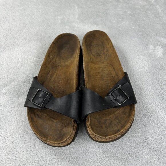 Birkenstock Madrid Black Leather Sandals Women’s Size 40 EU - Picture 12 of 12